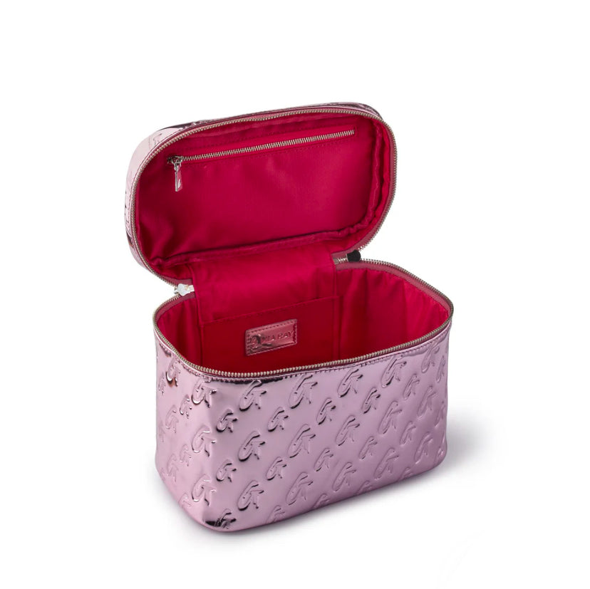 LARGE METALLIC MONOGRAM TOILETRY BAG