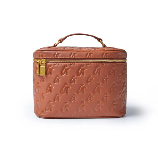 LARGE METALLIC MONOGRAM TOILETRY BAG